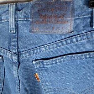 Levis‎ 550 Orange Tab Mens Relaxed Fit Denim Jean Shorts Blue W32 L00
